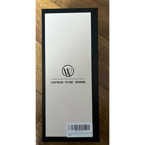 NEW IN BOX - OPEN THE WINE Complete Portable Wine Accessory Set in Black